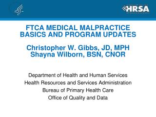 Department of Health and Human Services Health Resources and Services Administration