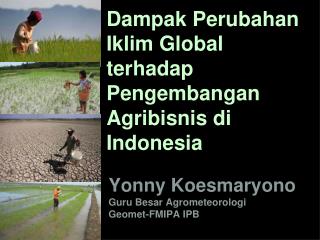 Dampak Perubahan Iklim Global terhadap Pengembangan Agribisnis di Indonesia
