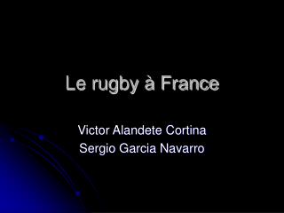 Le rugby à France