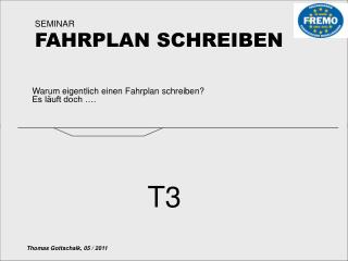 Warum eigentlich einen Fahrplan schreiben?