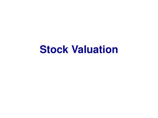 Stock Valuation