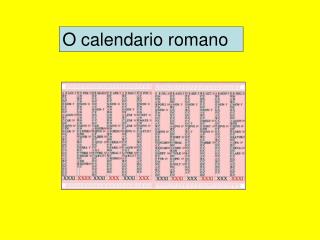 O calendario romano