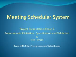 Meeting Scheduler System