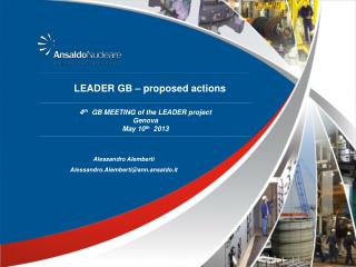 LEADER GB – proposed actions