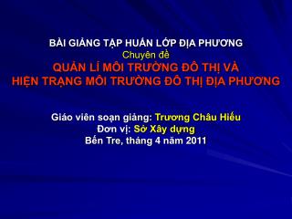 NỘI DUNG BÁO CÁO