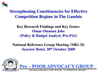 Pro – POOR ADVOCACY GROUP