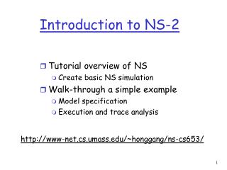Introduction to NS-2
