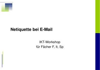 Netiquette bei E-Mail