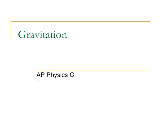 Gravitation