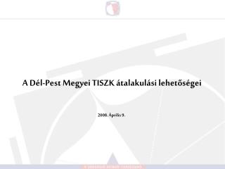 A Dél-Pest Megyei TISZK átalakulási lehetőségei