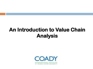 An Introduction to Value Chain Analysis