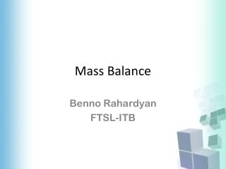 Mass Balance