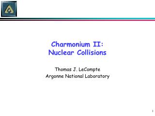 Charmonium II: Nuclear Collisions