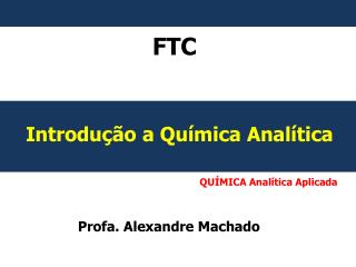 QUÍMICA Analítica Aplicada