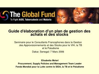 Guide d'élaboration d'un plan de gestion des achats et des stocks