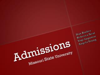 Admissions