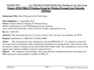 Project: IEEE P802.15 Working Group for Wireless Personal Area Networks (WPANs)