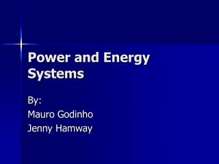 Power and Energy Systems