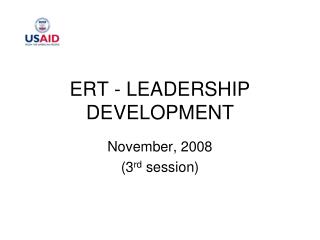 ERT - LEADERSHIP DEVELOPMENT