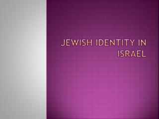 Jewish identity in Israel
