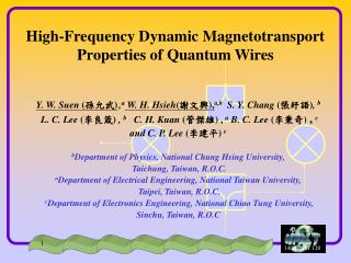 High-Frequency Dynamic Magnetotransport Properties of Quantum Wires