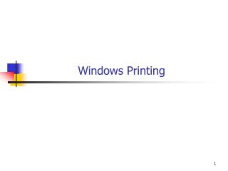 Windows Printing