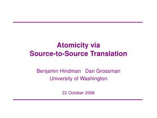 Atomicity via Source-to-Source Translation