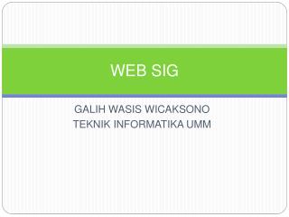 WEB SIG