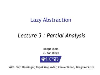 Lazy Abstraction