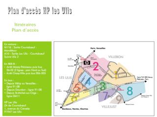 Plan d'accès HP les Ulis