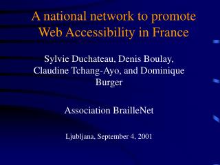 A national network to promote Web Accessibility in France