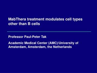 MabThera treatment modulates cell types other than B cells