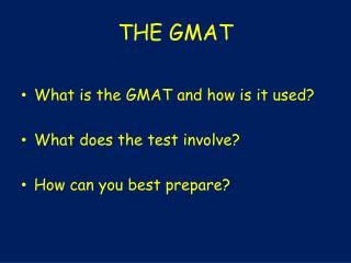 THE GMAT