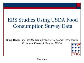 ERS Studies Using USDA Food Consumption Survey Data
