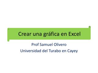 Crear una gráfica en Excel