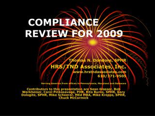 COMPLIANCE REVIEW FOR 2009