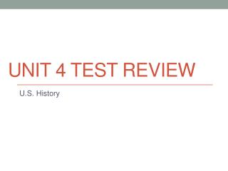 Unit 4 Test Review