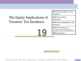 The Equity Implications of Taxation: Tax Incidence