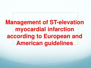 comparison of guidlines ESC 2012 and ACCF/AHA terms of class of recommendation
