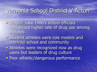 Vernonia School District V Acton