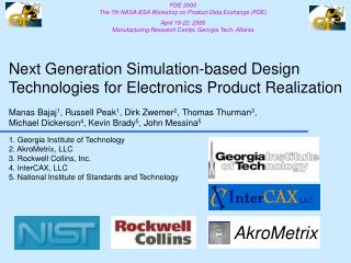 Next Generation Simulation-based Design Technologies for Electronics Product Realization