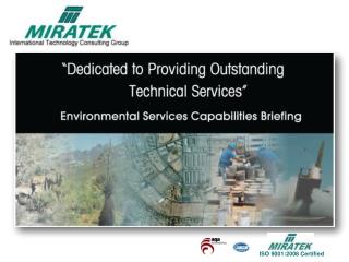 Environmental Services Capabilities Briefing