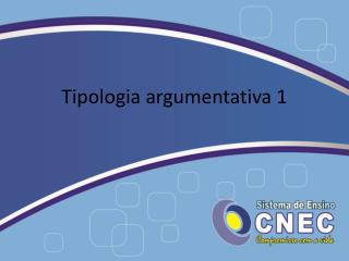Tipologia argumentativa 1