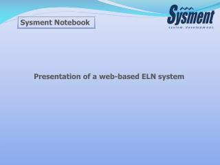 Sysment Notebook