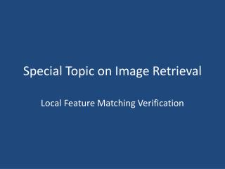 Special Topic on Image Retrieval