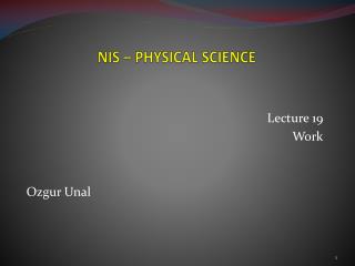 NIS – PHYSICAL SCIENCE