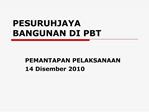 PESURUHJAYA BANGUNAN DI PBT