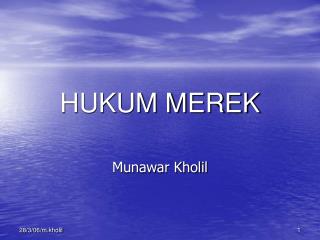 HUKUM MEREK