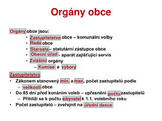 Orgány obce