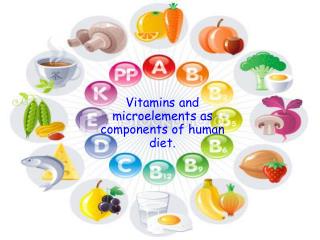Vitamins and microelements as components of human diet.
